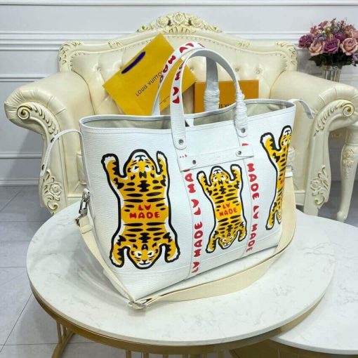 Louis Vuitton x Nigo Tote Journey M59366 White - Image 8