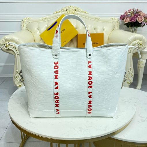 Louis Vuitton x Nigo Tote Journey M59366 White - Image 9