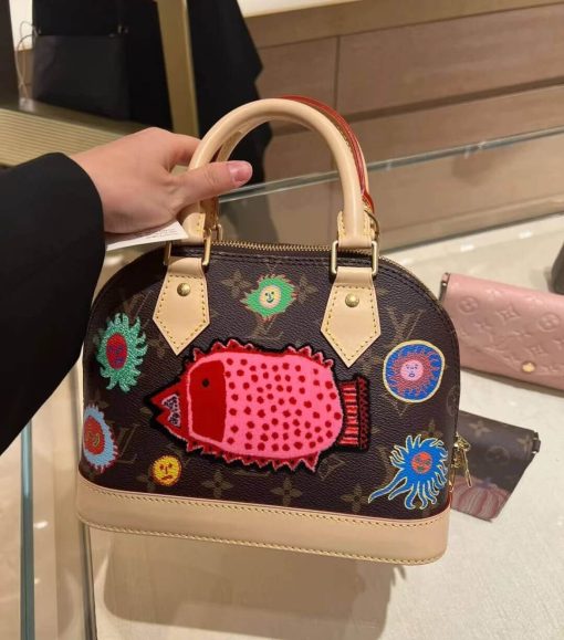 Louis Vuitton x Yayoi Kusama Alma BB with Faces Print and Embroidery M46428 - Image 4