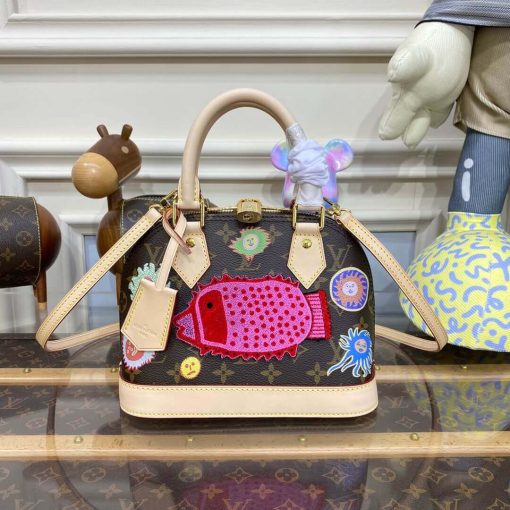Louis Vuitton x Yayoi Kusama Alma BB with Faces Print and Embroidery M46428 - Image 5