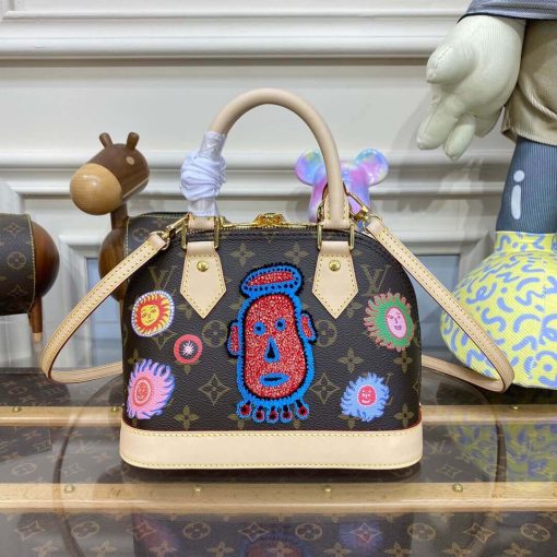 Louis Vuitton x Yayoi Kusama Alma BB with Faces Print and Embroidery M46428 - Image 6