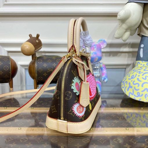 Louis Vuitton x Yayoi Kusama Alma BB with Faces Print and Embroidery M46428 - Image 7