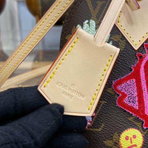 Louis Vuitton x Yayoi Kusama Alma BB with Faces Print and Embroidery M46428 - Image 9