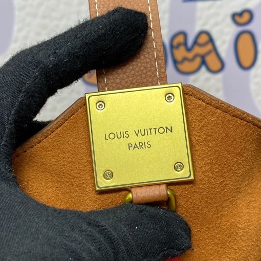 Louis Vuttion Grained Calfskin Low Key Hobo MM M24974 Brown - Image 12