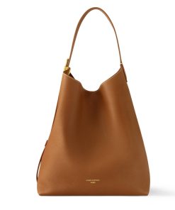 Louis Vuttion Grained Calfskin Low Key Hobo MM M24974 Brown