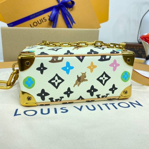 Louis Vuttion Monogram Craggy Canvas Mini Soft Trunk M25132 White - Image 5