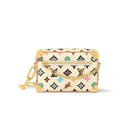 Louis Vuttion Monogram Craggy Canvas Mini Soft Trunk M25132 White