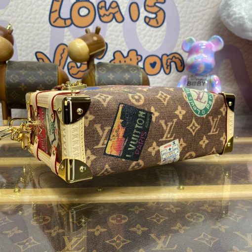 Louis Vuttion Side Trunk MM with Hotel Labels M47085 - Image 10