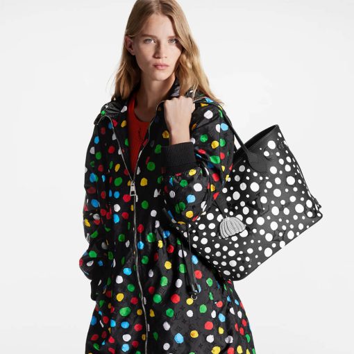 Louis Vuttion Yayoi Kusama Neverfull MM M46390 Black/White - Image 2