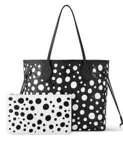 Louis Vuttion Yayoi Kusama Neverfull MM M46390 Black/White