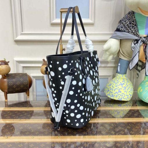 Louis Vuttion Yayoi Kusama Neverfull MM M46390 Black/White - Image 6
