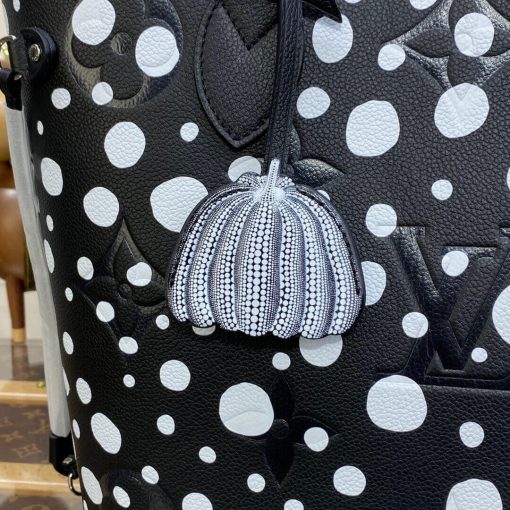 Louis Vuttion Yayoi Kusama Neverfull MM M46390 Black/White - Image 8