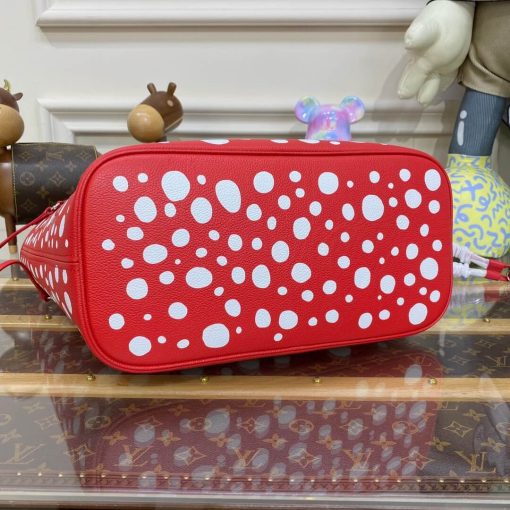 Louis Vuttion Yayoi Kusama Neverfull MM M46422 Red/White - Image 7