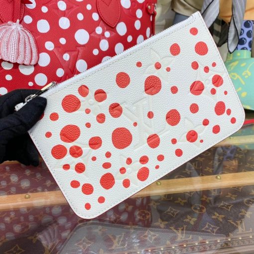 Louis Vuttion Yayoi Kusama Neverfull MM M46422 Red/White - Image 8