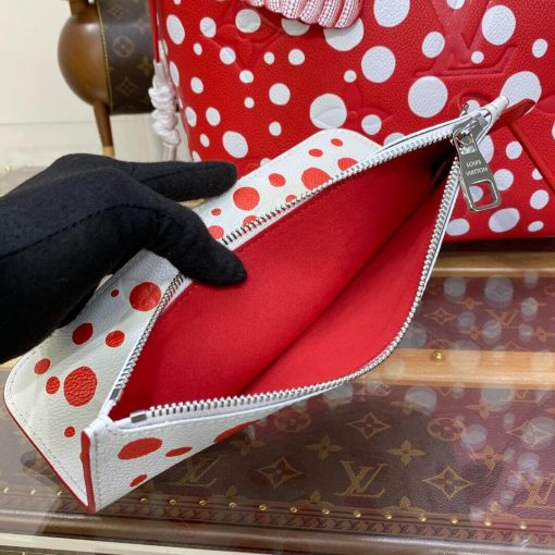 Louis Vuttion Yayoi Kusama Neverfull MM M46422 Red/White - Image 9