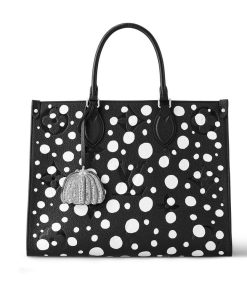 Louis Vuttion Yayoi Kusama OnTheGo MM M46389 Black/White