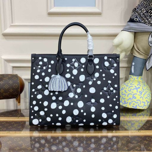 Louis Vuttion Yayoi Kusama OnTheGo MM M46389 Black/White - Image 4