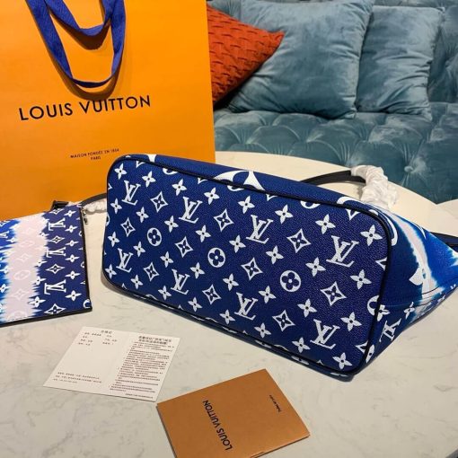 LV Escale Neverfull MM M45127 M45128 M45270 Blue - Image 6