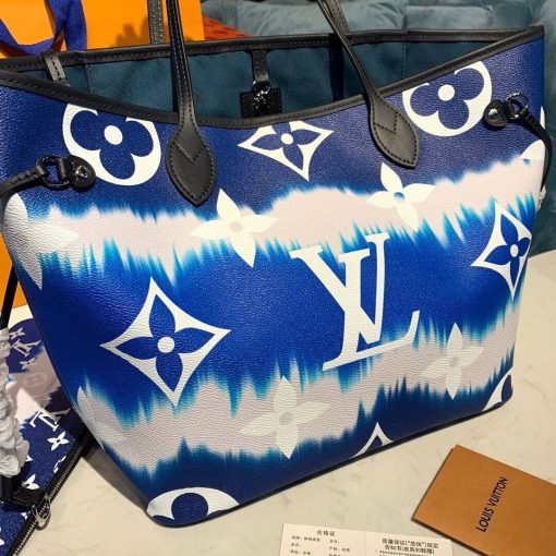 LV Escale Neverfull MM M45127 M45128 M45270 Blue - Image 7