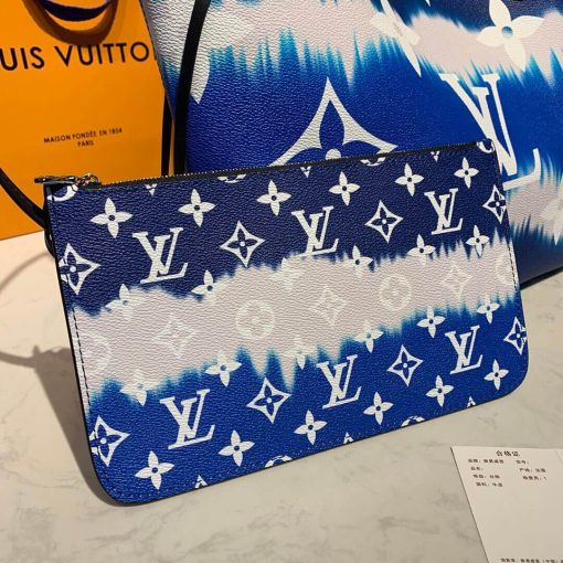 LV Escale Neverfull MM M45127 M45128 M45270 Blue - Image 8