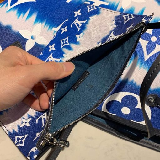 LV Escale Neverfull MM M45127 M45128 M45270 Blue - Image 9