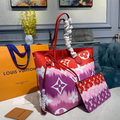 LV Escale Neverfull MM M45127 M45128 M45270 Red - Image 3