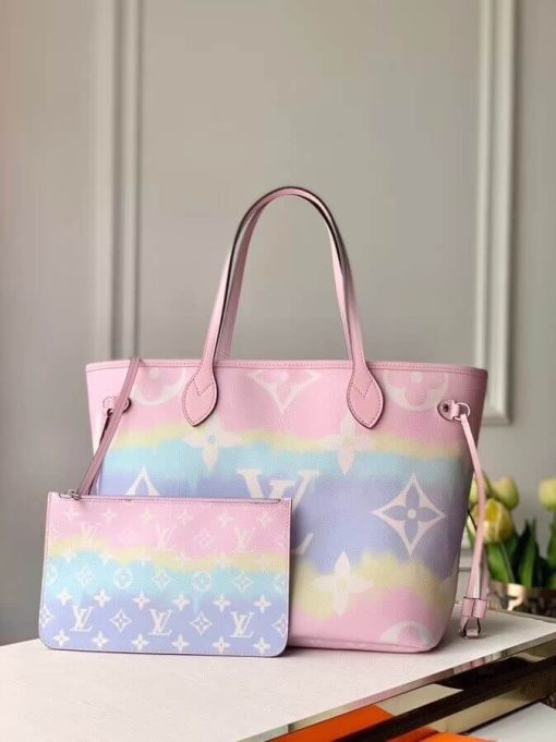 LV Escale Neverfull MM M45127 M45128 M45270 Pink - Image 2