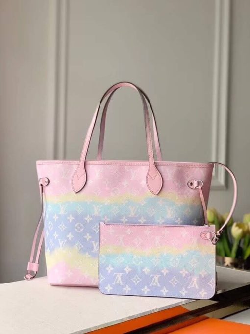 LV Escale Neverfull MM M45127 M45128 M45270 Pink - Image 3