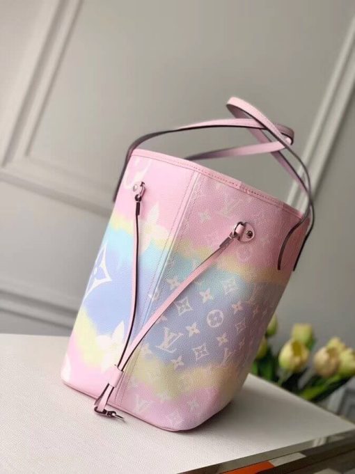 LV Escale Neverfull MM M45127 M45128 M45270 Pink - Image 4