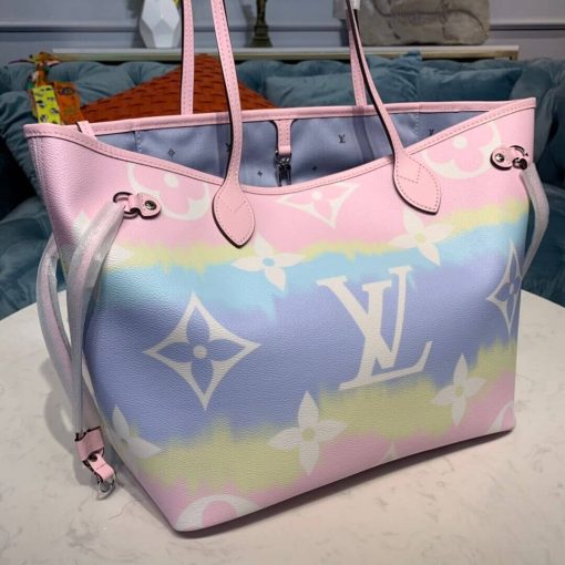 LV Escale Neverfull MM M45127 M45128 M45270 Pink - Image 14