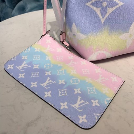 LV Escale Neverfull MM M45127 M45128 M45270 Pink - Image 15