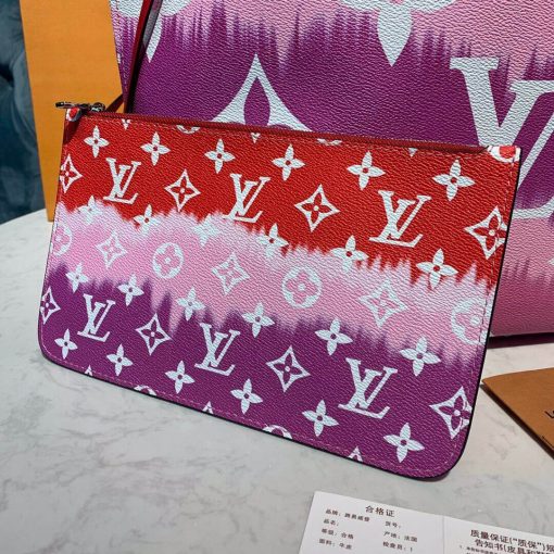 LV Escale Neverfull MM M45127 M45128 M45270 Red - Image 8