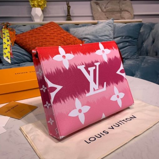 LV Escale Poche Toilette 26 M69136 M69137 Red - Image 2