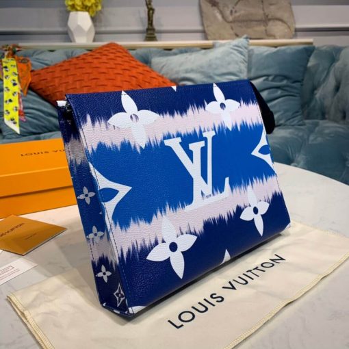 LV Escale Poche Toilette 26 M69136 M69137 Red - Image 11