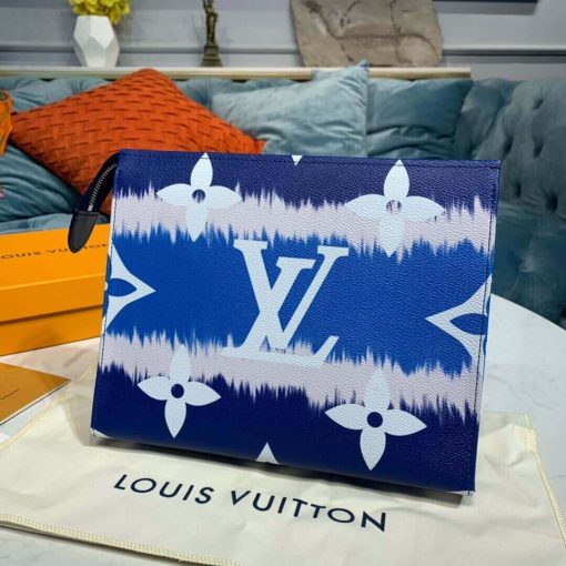 LV Escale Poche Toilette 26 M69136 M69137 Red - Image 12