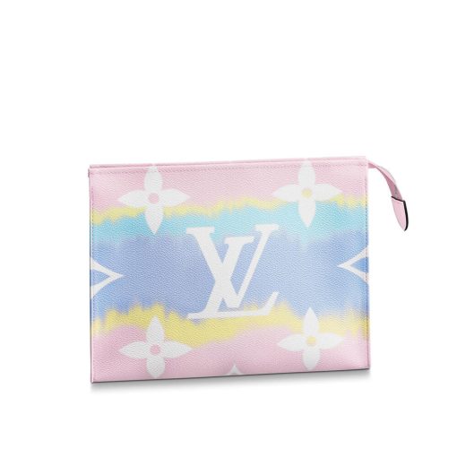 LV Escale Poche Toilette 26 M69136 M69137 Red - Image 19