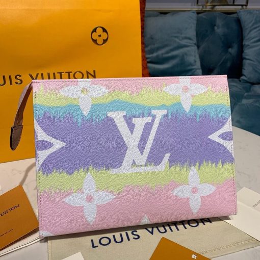 LV Escale Poche Toilette 26 M69136 M69137 Red - Image 21