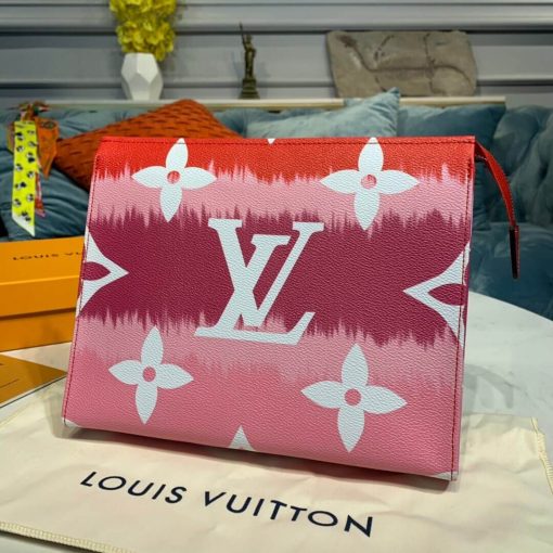 LV Escale Poche Toilette 26 M69136 M69137 Red