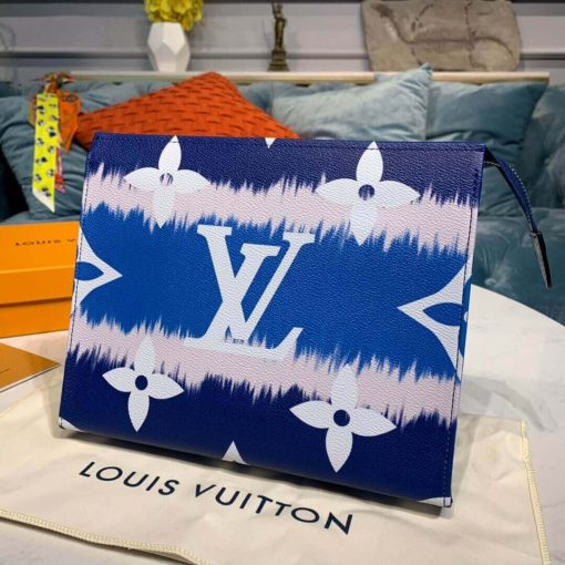 LV Escale Poche Toilette 26 M69136 M69137 Red - Image 10