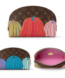 LV x YK Cosmetic Pouch with Colorful Pumpkin Print M46472