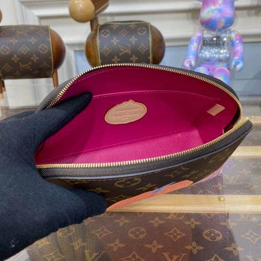 LV x YK Cosmetic Pouch with Colorful Pumpkin Print M46472 - Image 10