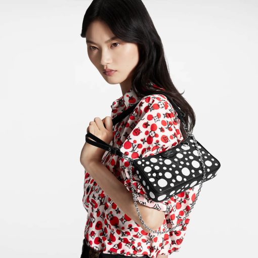 LV x YK Easy Pouch On Strap M81908 Black/White - Image 2