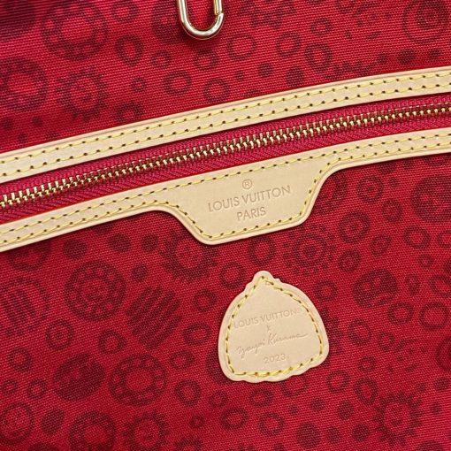 LV x YK Monogram Neverfull MM with Faces Print and Embroidery M46447 - Image 9