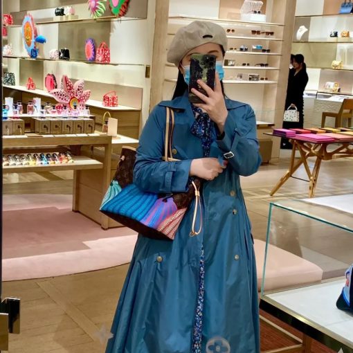 LV x YK Neverfull MM with Pumpkin Print M46468 - Image 2