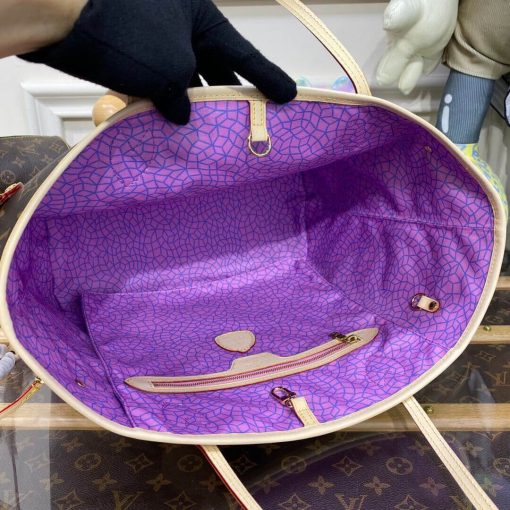 LV x YK Neverfull MM with Pumpkin Print M46468 - Image 13