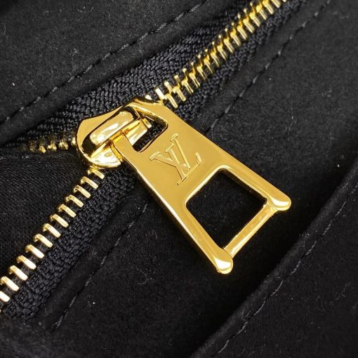 LV x YK OnTheGo MM with Flower Marquetry M46416 Black - Image 10
