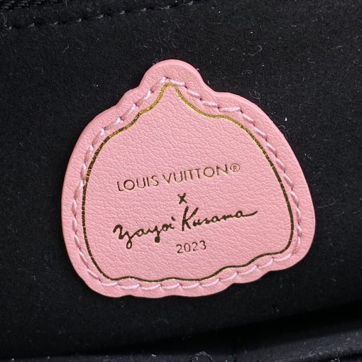 LV x YK OnTheGo PM with Flower Marquetry M21732 Black - Image 8