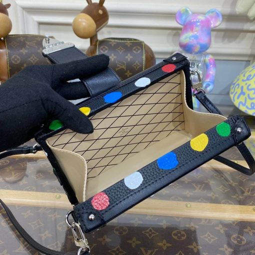 LV x YK Petite Malle with 3D Painted Dots Print M21621 Black - Image 12