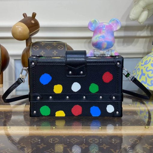LV x YK Petite Malle with 3D Painted Dots Print M21621 Black - Image 7