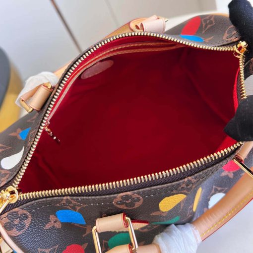 LV x YK Speedy Bandouliere 25 with 3D Painted Dots Print M46433 - Image 13
